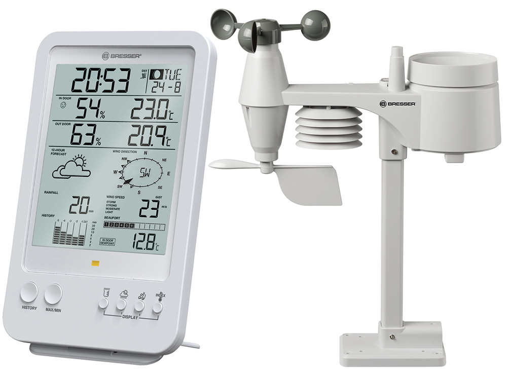 Метеостанция Bresser «5 в 1», белая