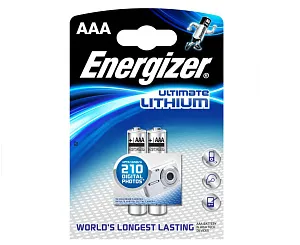 Элемент питания Energizer Ultimate AAA LR03/FR03 (2 шт.), литиевый, изображение 1