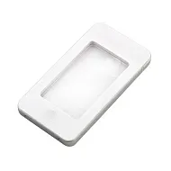 Лупа для чтения Veber 2,5x/4x, 75x43 мм, белая, с подсветкой (G188)