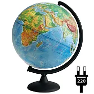 Глобус физический рельефный с подсветкой, диаметр 320 мм