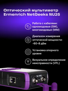 Оптический мультиметр Ermenrich NetGeeks NU25, изображение 10