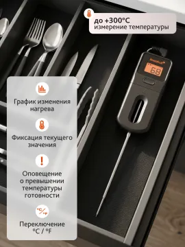 Термометр кулинарный Levenhuk Wezzer Grill BT10, изображение 14