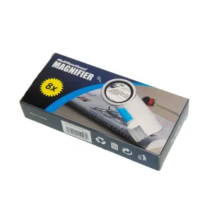 Лупа на ручке Veber 8х, 44 мм, с подсветкой и фонариком (7010), изображение 5