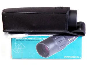 Монокуляр Veber 10–25x42 WP, черный, изображение 2