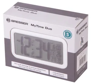 Часы настольные Bresser MyTime Duo LCD, белые, изображение 8