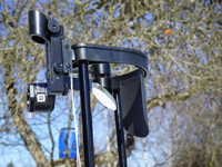 Вид сбоку на узел вторичного зеркала, выдвинутого из трубы